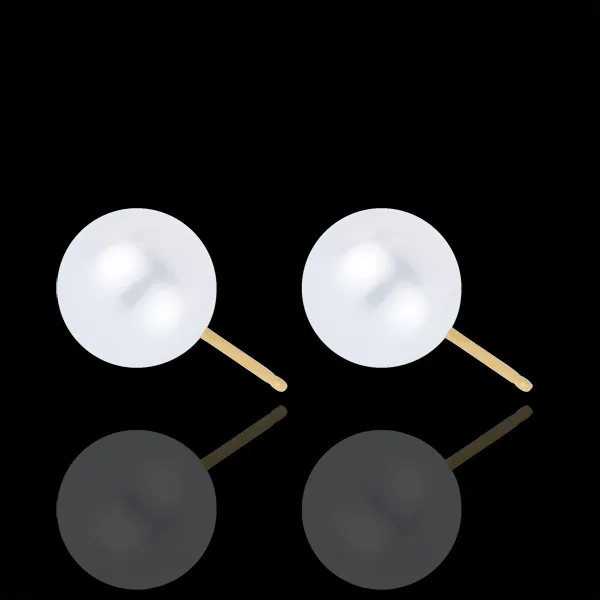 Pendientes Perla Pureza - oro amarillo 18 quilates