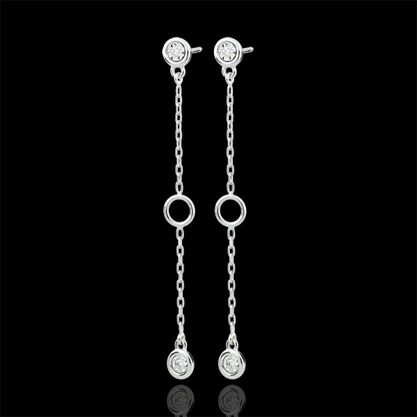 Pendientes Satine - oro blanco 9 quilates