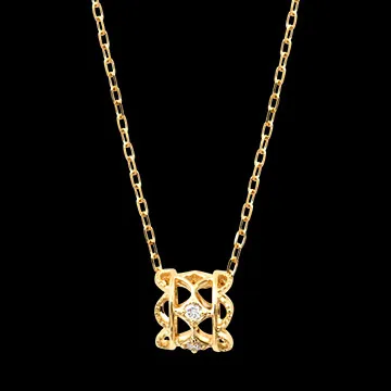 Collar Lysiane – Oro amarillo de 9 quilates y diamantes sintéticos