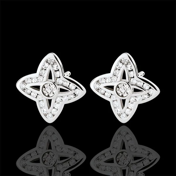 Pendientes Tala - oro blanco 9 quilates 