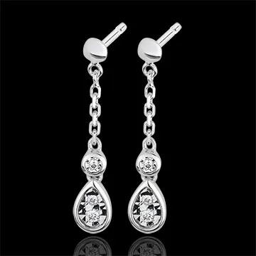 Pendientes Carmen - oro blanco 18 quilates y diamantes