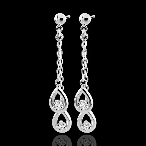 Pendientes Gotas Odulia - oro blanco 9 quilates 