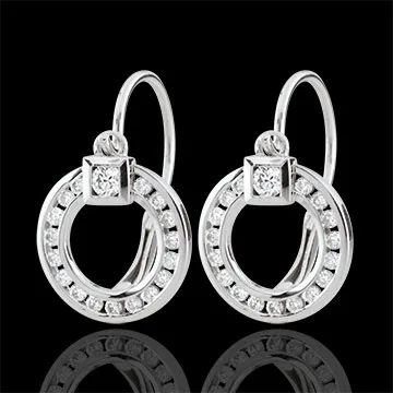 Pendientes Duende - oro blanco 18 quilates