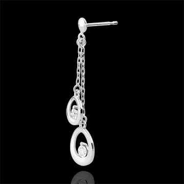 Pendientes Odalie - oro blanco 18 quilates