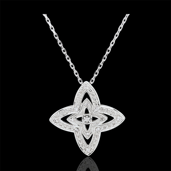 Collar Tala - oro blanco 9 quilates 