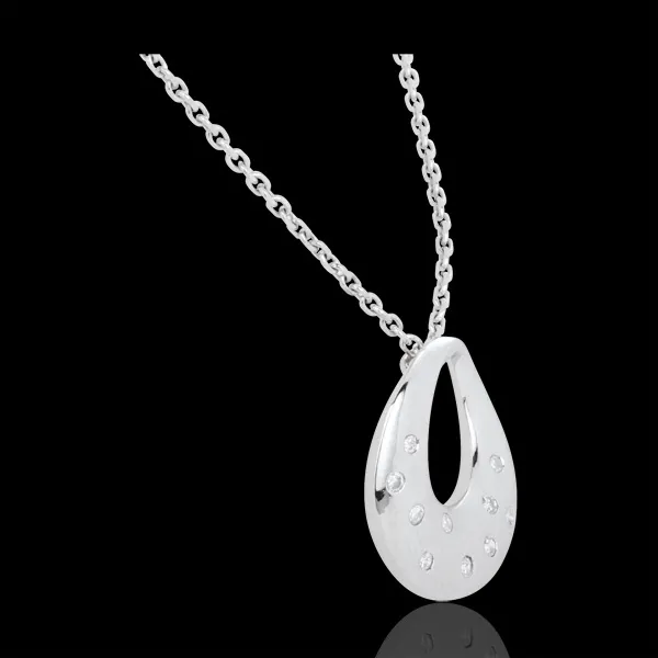 Collar Oráculo - oro blanco 18 quilates y diamantes