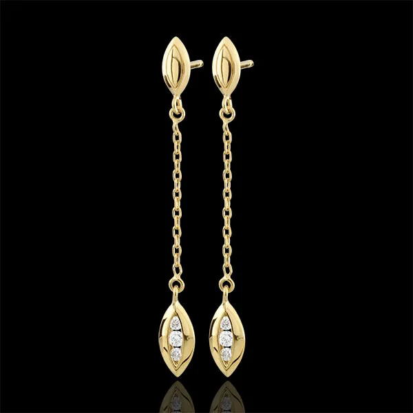 Pendientes Almendras - oro amarillo 9 quilates 
