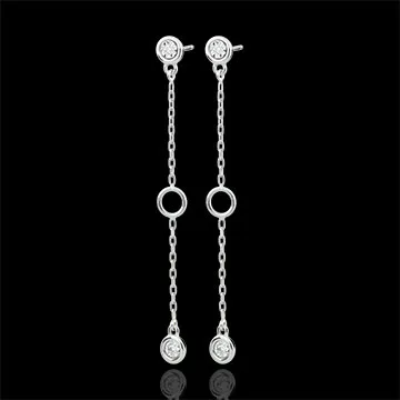 Pendientes Satine - oro blanco 9 quilates