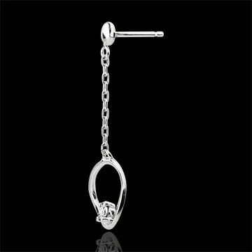 Pendientes Cosmo - oro blanco 9 quilates