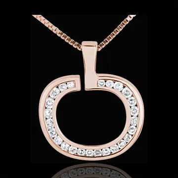 Colgante Manzana - oro rosa 18 quilates
