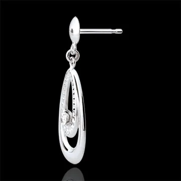 Pendientes Doria - oro blanco 9 quilates