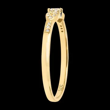 Anillo Soliane – Oro amarillo de 9 quilates, diamantes sintéticos