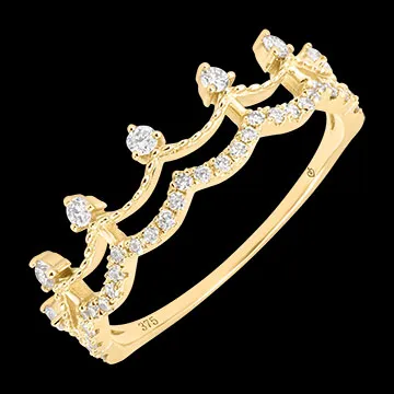 Inel Lysiane – Aur galben 9 carate, diamante sintetice