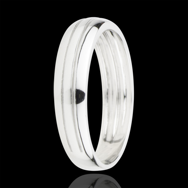 Alliance homme Cronos or blanc 9 carats