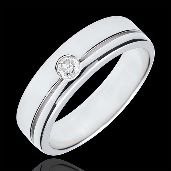 Alliance Olympia Diamant - Grand modèle - or blanc 9 carats