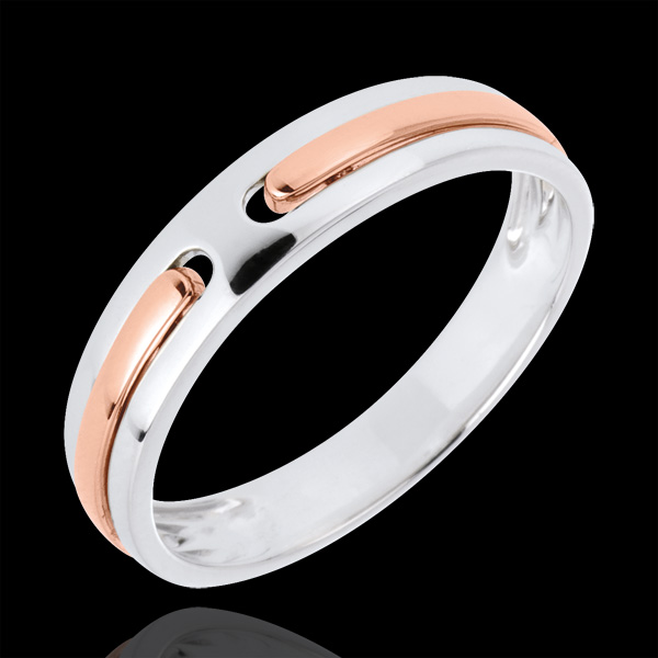 Alliance Promesse - tout or - or blanc et or rose 18 carats