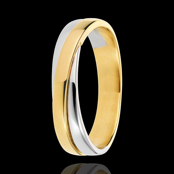 Alliance Saturne Duo - tout or - or blanc et or jaune 18 carats