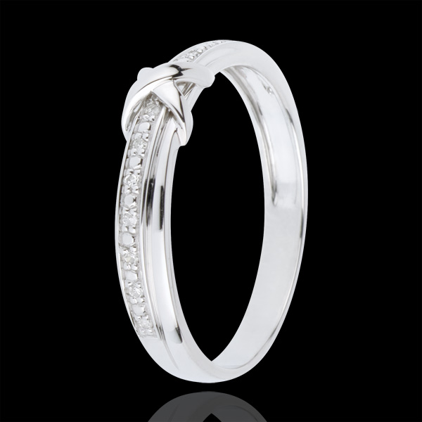 Alliance Signe D'Amour - or blanc 9 carats