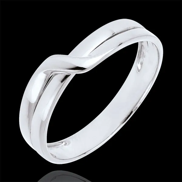 Fede nuziale Passione Eden - Oro bianco - 9 carati