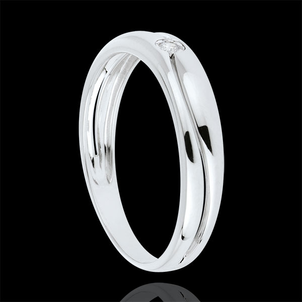 Anello Amore - Oro bianco - 18 carati - Diamante