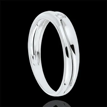 Anello Amore - Oro bianco - 18 carati - Diamante