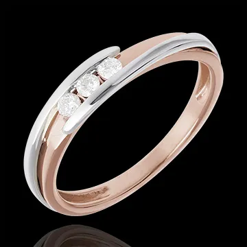 Trilogy Nido Prezioso - Bipolare - Oro rosa e Oro bianco - 18 carati - 3 Diamanti