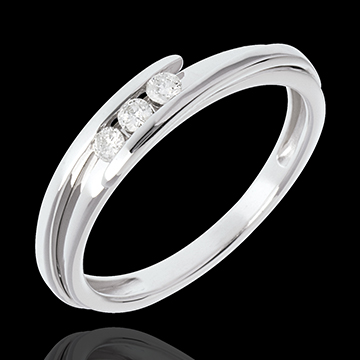 Trilogía Nido Precioso - Bipolar - oro blanco 18 quilates - 3 diamantes