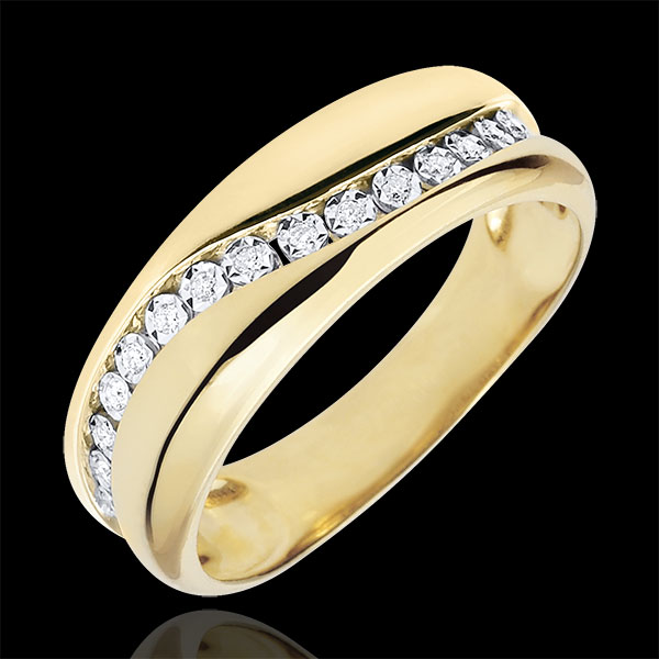 Anillo Amor - Multi-diamantes - oro amarillo 9 quilates