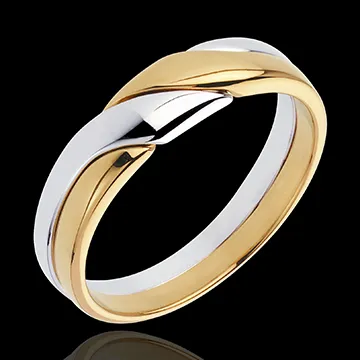 Yellow and White Gold Attraction Ring