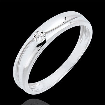 Ring Love - white gold - 0.022 carat diamond - 18 carat