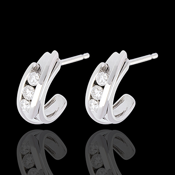 Ohrringe Trilogie Bipolar in Weißgold - 0.3 Karat - 6 Diamanten