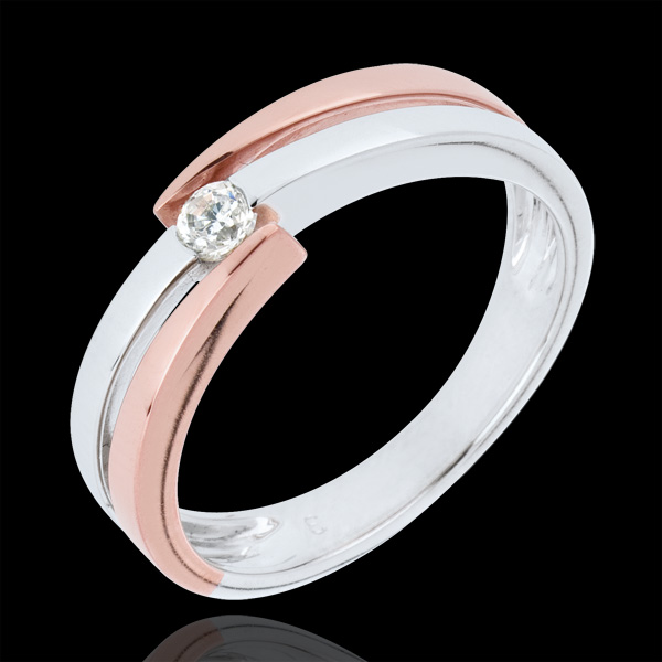 Solitär Ring Kostbarer Kokon - Kränze - 0.1 Karat - Gold 18 Karat