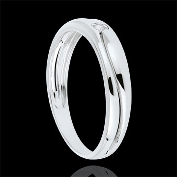 Ring Amour - Solitär in Weißgold - Diamant 0.022 Karat - 18 Karat