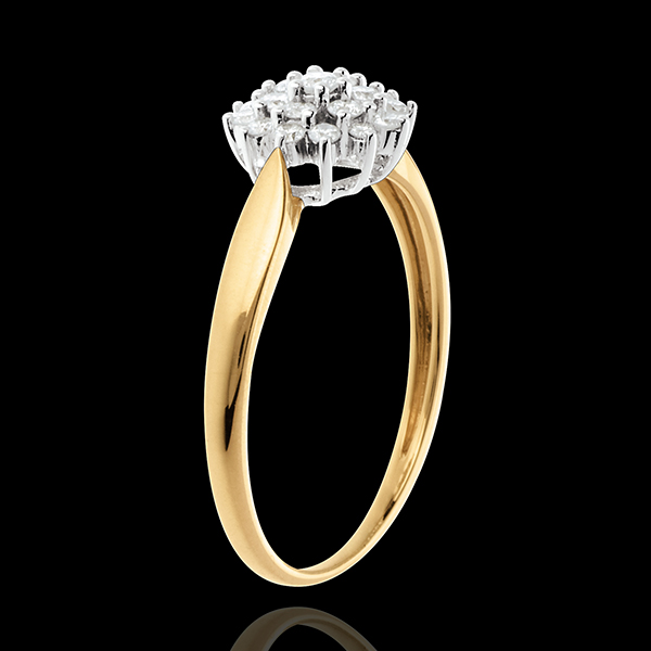 Anello Caleidosopio - Oro giallo - 18 carati - 19 Diamanti - 0.26 carati