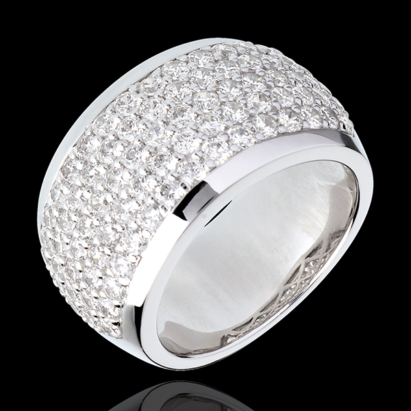 Anello Costellazione - Paesaggio Celeste - Oro bianco - 18 carati - 79 Diamanti -2.05 carati 