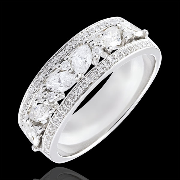 Anello Destino - Bizantino - Oro bianco - 18 carati - Diamanti - 0.68 carati