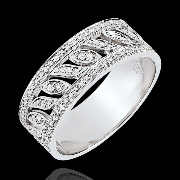 Anello Destino - Théodora - 52 Diamanti - Oro bianco 18 carati