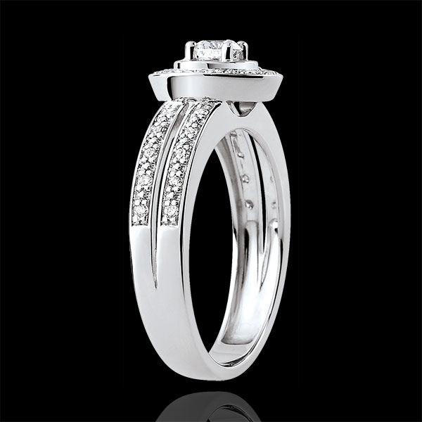 Anello di Fidanzamento Destino - Lady - Diamanti 0.16 carati - Oro bianco 18 carati