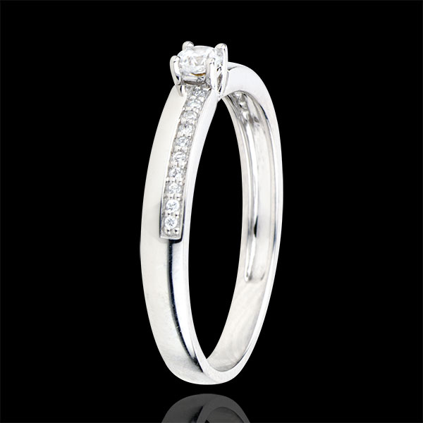 Anello di Fidanzamento Destino - Meraviglia - Oro bianco - 18 carati - Diamanti -0.16 carati