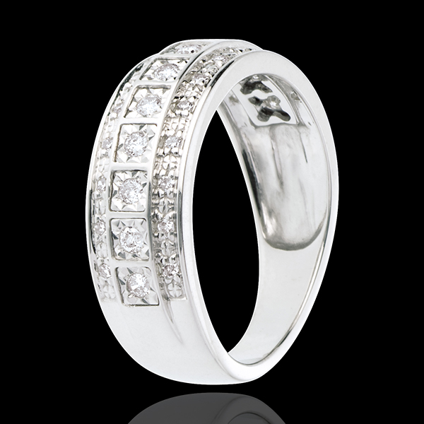 Anello Fantasmagoria - Galassia - Oro bianco - 18 carati - 33 diamanti - 0.28 carati 