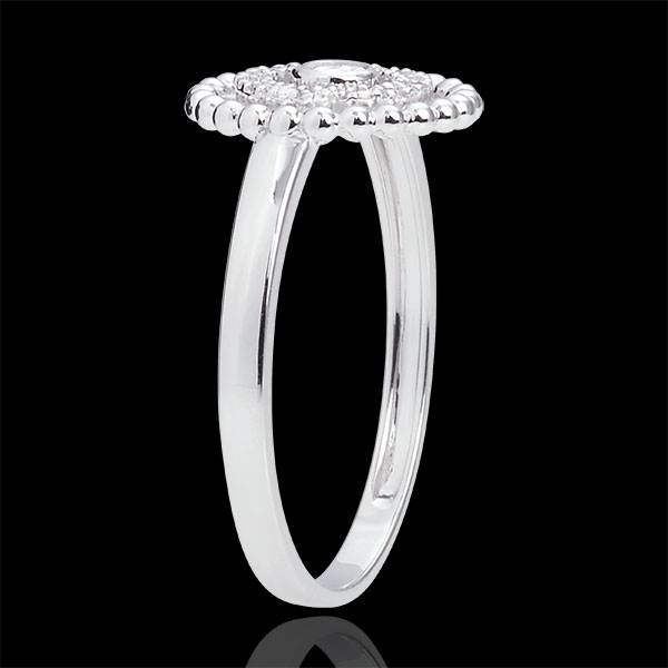 Anello Fior di Sale - Cerchio - Oro bianco - 18 carati - Diamanti