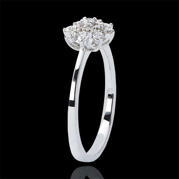 Anello Freschezza - Fiore delle Vette - oro bianco 18 carati e diamanti
