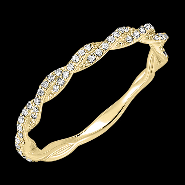 Anello Freschezza - Olimpo diamantato - oro giallo 18 carati e diamanti