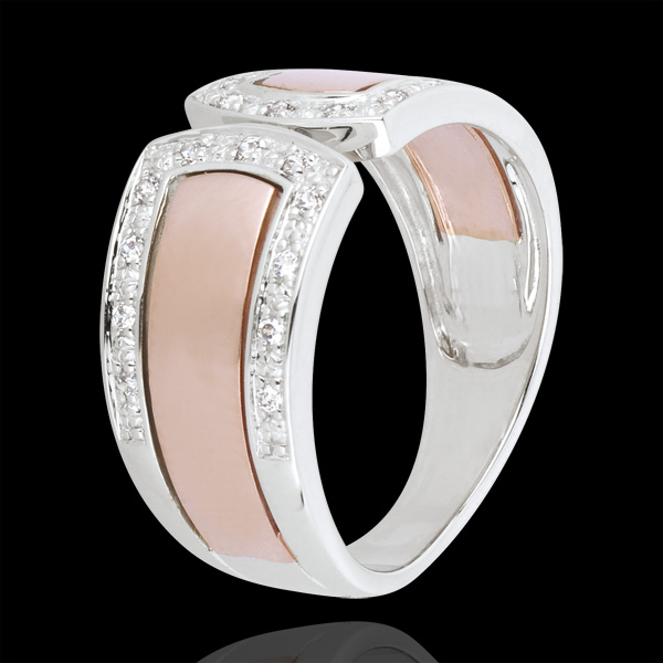 Anello Infinito - Imperiale - Oro rosa e Oro bianco - 18 carati -Diamanti