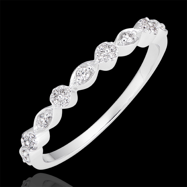 Anello Petites Pampilles - oro bianco 18 carati e diamanti