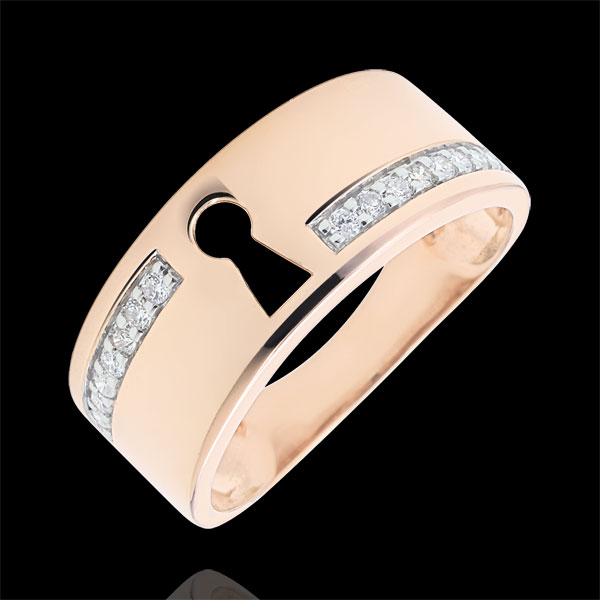 Anello Prezioso Segreto - Diamanti - Oro rosa - 18 carati 