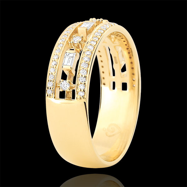 Anillo Destino - Pequeña Emperatriz - 71 diamantes - oro amarillo 9 quilates