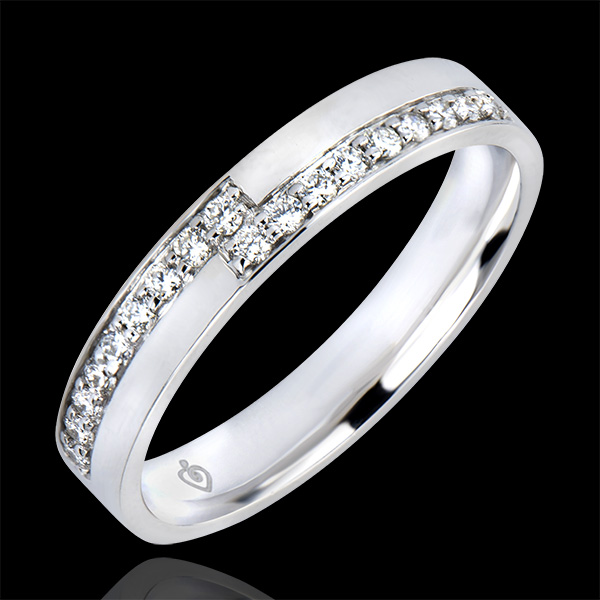 Anillo de Matrimonio Abundancia - Pasión - oro blanco de 18 quilates y diamantes