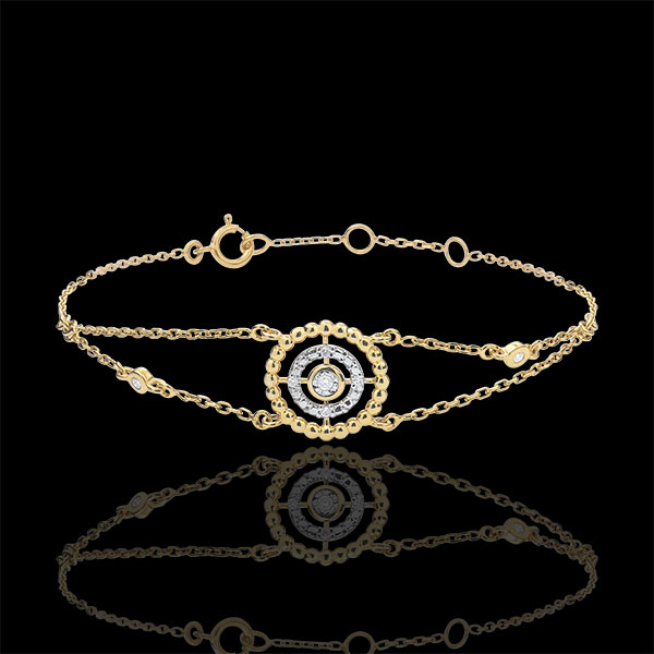 Armband Fleur de Sel - Cirkel - 18 karaat geelgoud met Diamanten