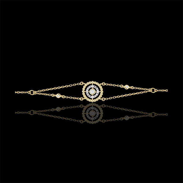 Armband Fleur de Sel - Cirkel - 18 karaat geelgoud met Diamanten